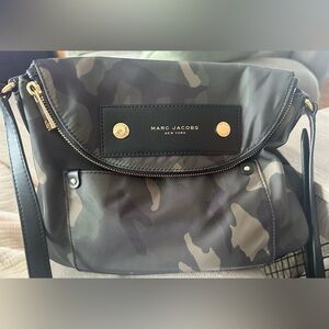 Marc Jacobs Black and Gray Camouflage Purse